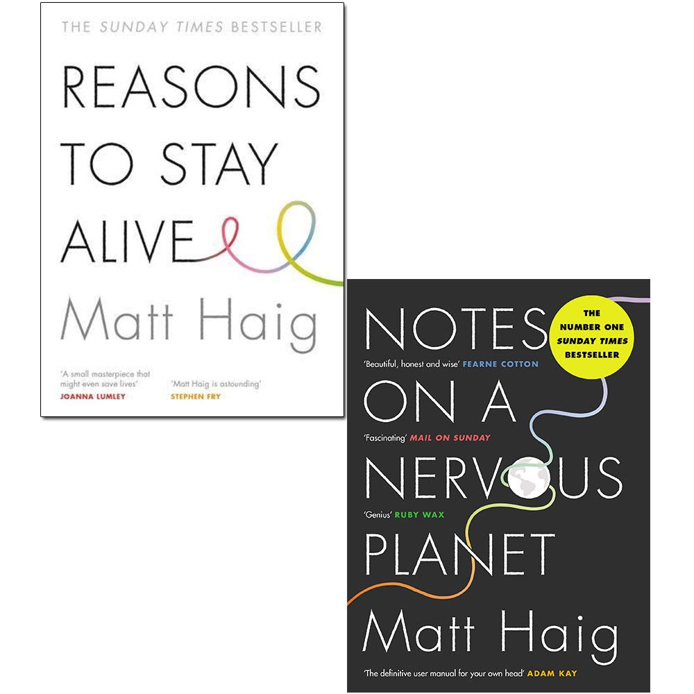 Matt Haig 2 Books Collection Set (Reasons to Stay Alive and Notes on a Nervous Planet) Medicine