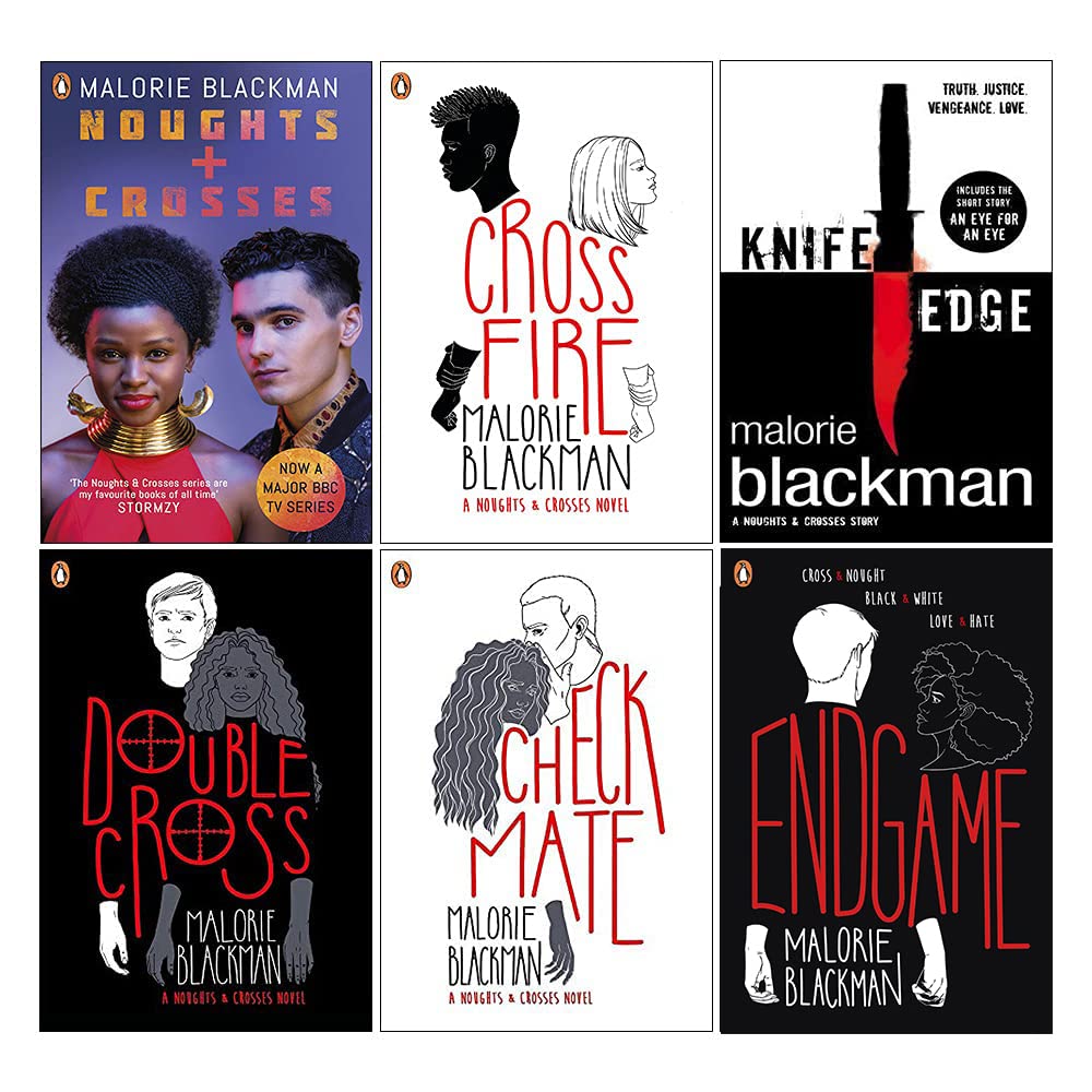 Noughts and Crosses Collection 6 Books Set By Malorie Blackman (Noughts & Crosses, Knife Edge, Checkmate, Double Cross, Crossfire, Nought Forever) Fiction