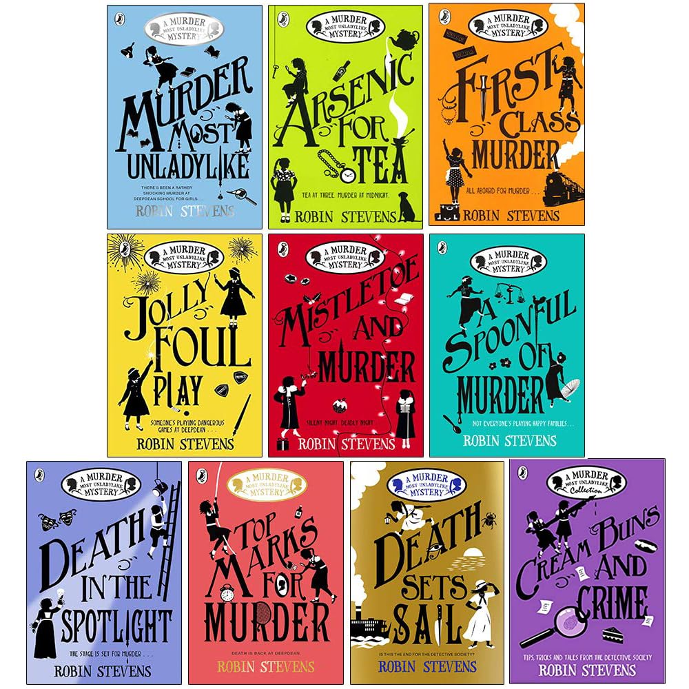 Ein „Murder Most Unladylike“-Krimi, Serie mit 10 Büchern von Robin Stevens (Murder Most Unladylike, Arsenic For Tea, First Class Murder, Jollyfoul Play, Mistel und Mord, Bestnoten für Mord). Lifestyle