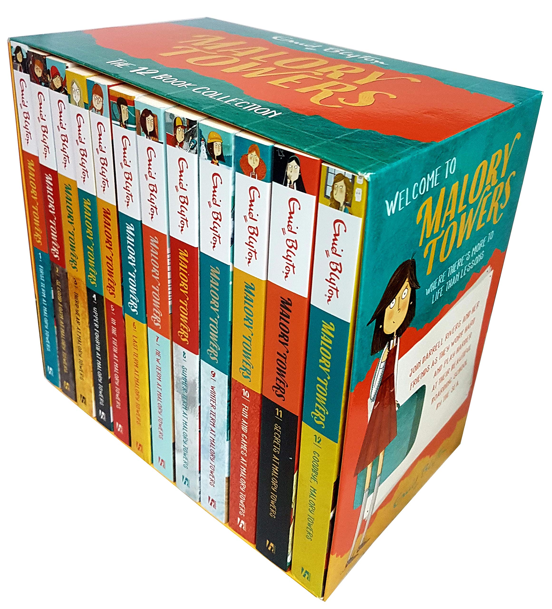 Enid Blyton Malory Towers Series 1-12 Books Collection Set (First Term,Second Form,Third Year,Upper Fourth,In The Fifth,Last Term,New Term,Summer Term,Winter Term,Fun and Games, Secrets,Goodbye) Novels & Short Stories