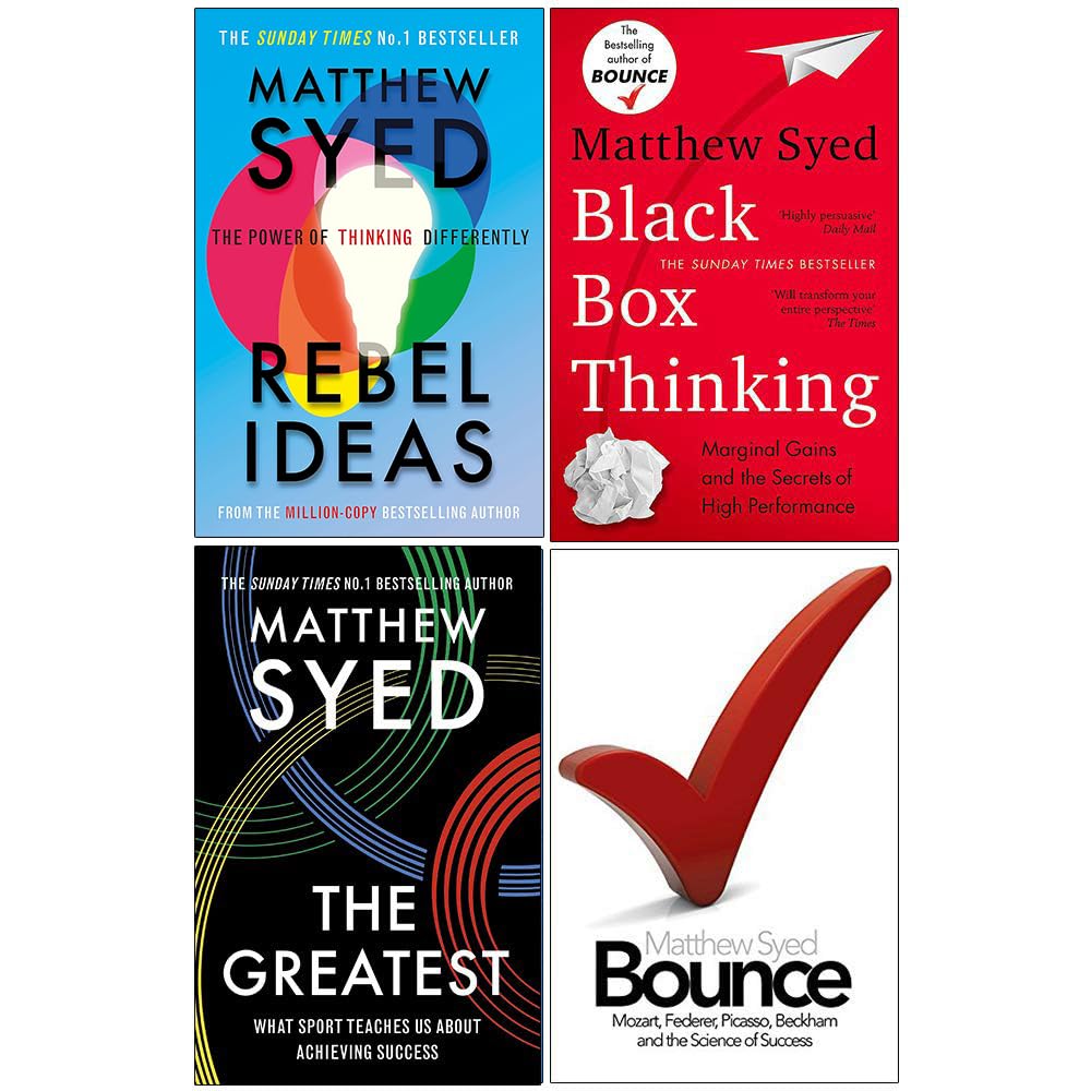 Matthew Syed Collection 4 Books Set (Rebel Ideas , Black Box Thinking, The Greatest, Bounce) Business, Finance & Career