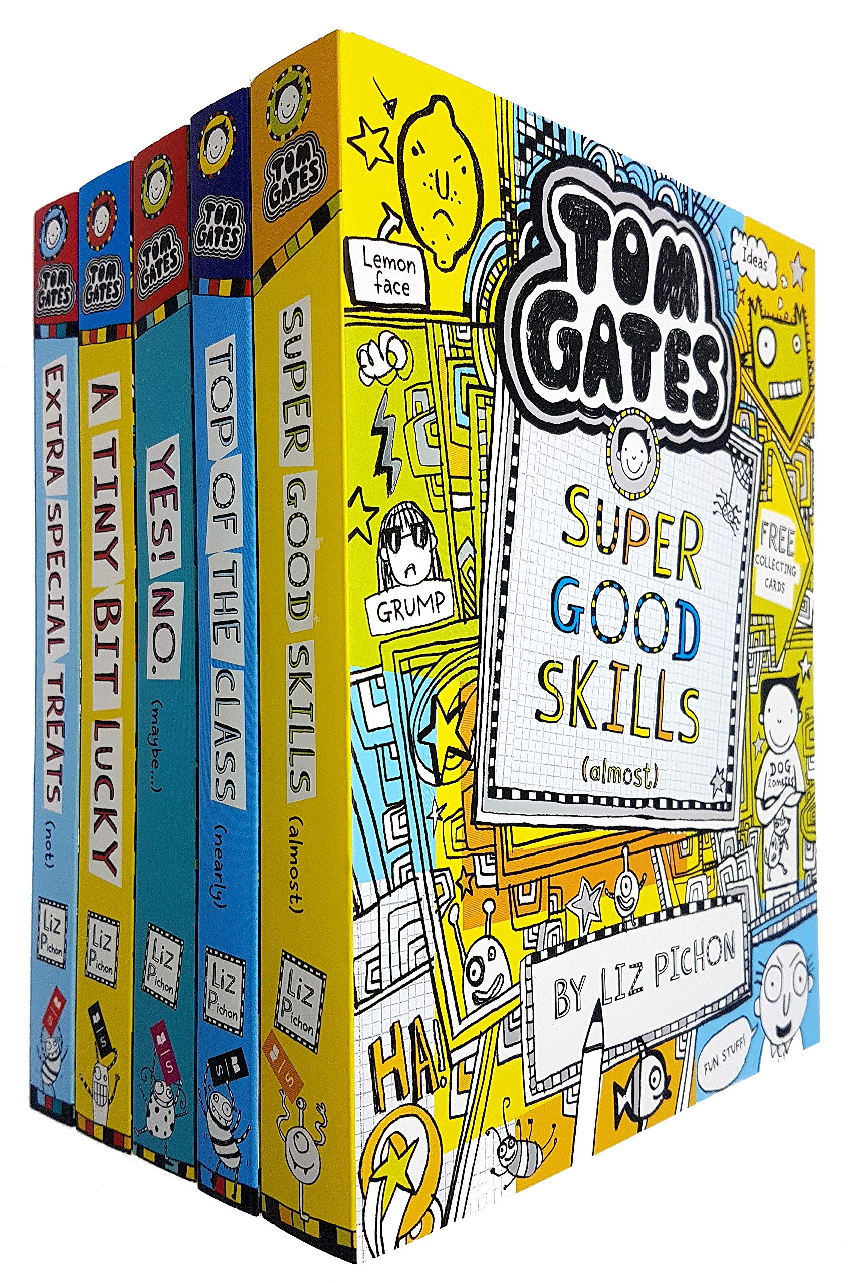 Tom Gates Series 2: 5 Books Collection Set By Liz Pichon (Extra Special Treats, A Tiny Bit Lucky, Yes! No., Top Of The Class, Super Good Skills) Non-fiction