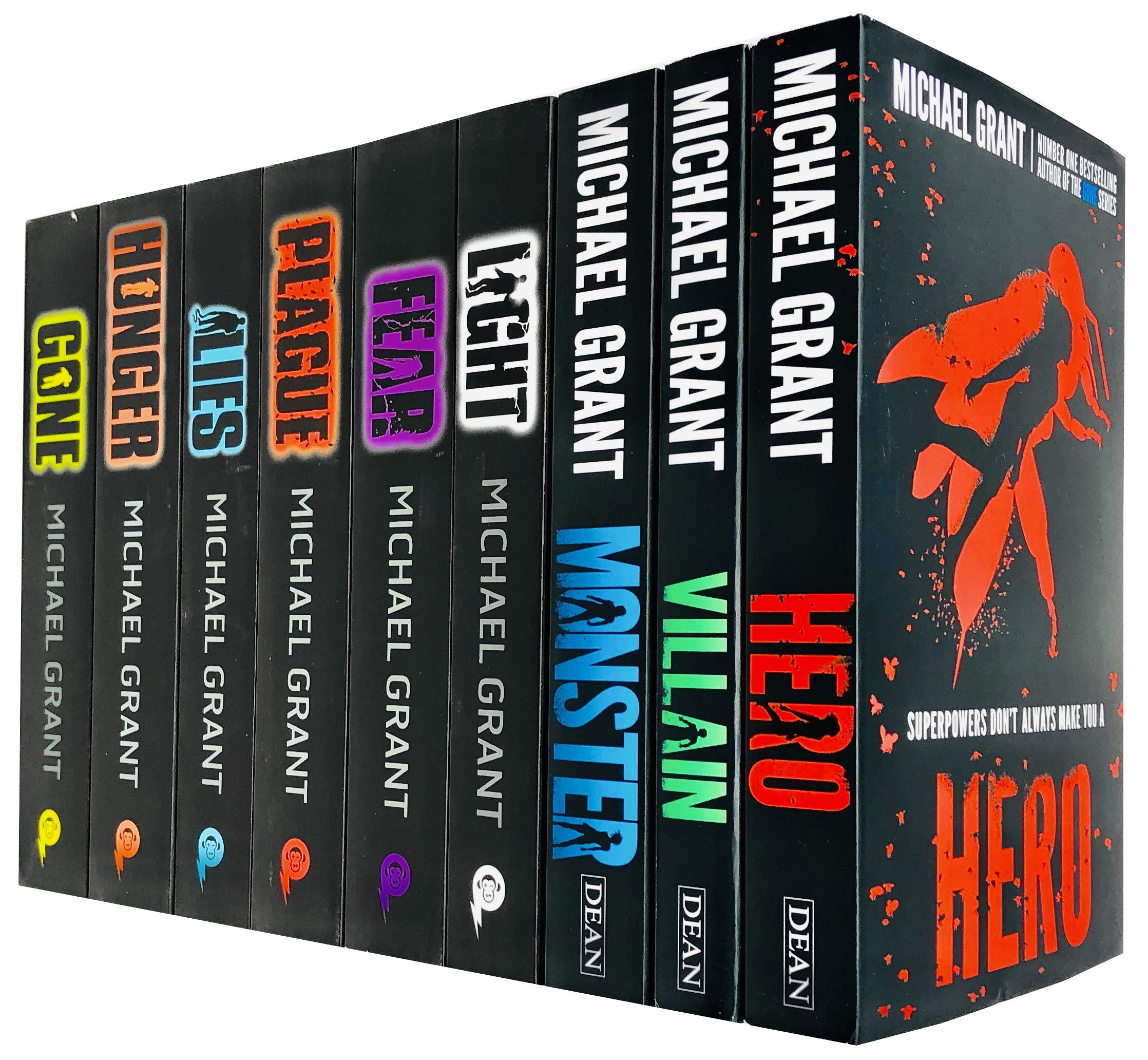 Michael Grant 9 Books Collection Set (Gone Series-Light, Gone, Hunger, Lies, Plague, Fear & Monster Series-Hero, Villain, Monster) Non-fiction
