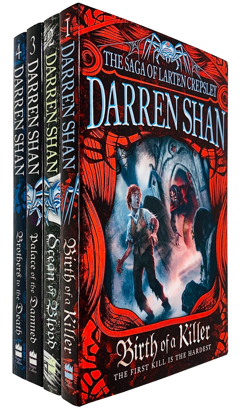 Darren Shan The Saga of Larten Crepsley Series 4 Books Collection Set (Birth of a Killer, Ocean of Blood, Palace of the Damned, Brothers to the Death) book