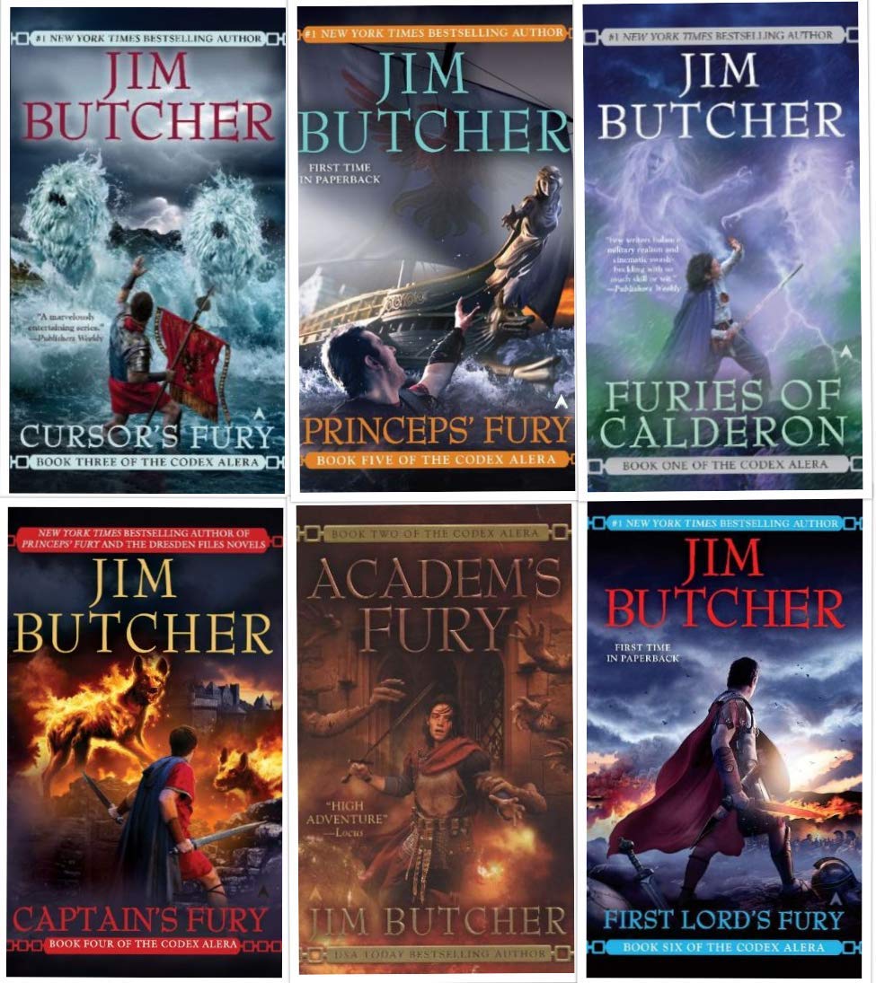 The Codex Alera Series 6 Bücher Collection Set von Jim Butcher (Furies Of Calderon, Academ's Fury, Cursor's Fury, Captain's Fury, Princeps' Fury, First Lord's Fury) Fantasy & Sci-Fi