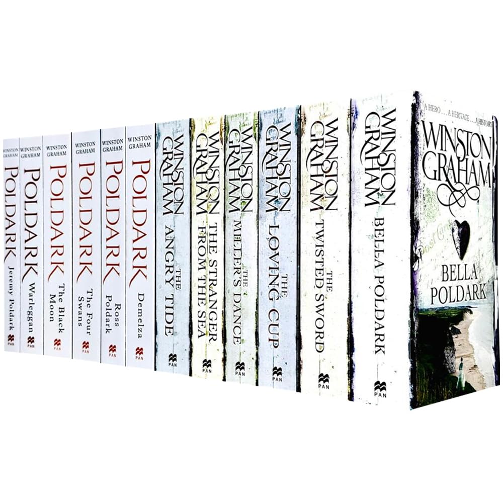 Poldark Complete Collection by Winston Graham Series Books 1 - 12 Gift Box Set Collection Set (Ross Poldark, Demelza, Jeremy Poldark, Warleggan, Black Moon & Four Swans and MORE!) Contemporary literature Books