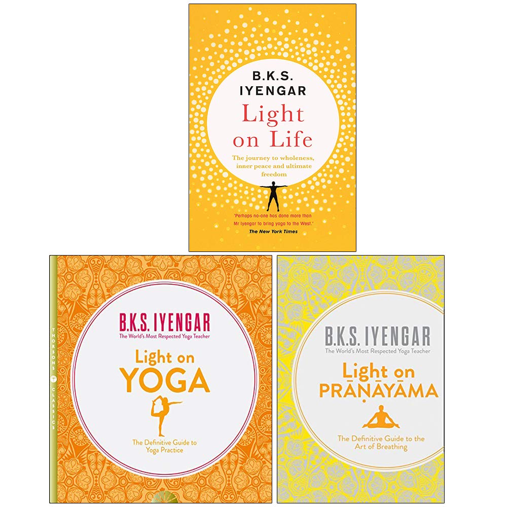 B.K.S. Iyengar Collection 3 Books Set (Light on Life, Light on Yoga, Light on Pranayama) Health, Nutrition & Fitness