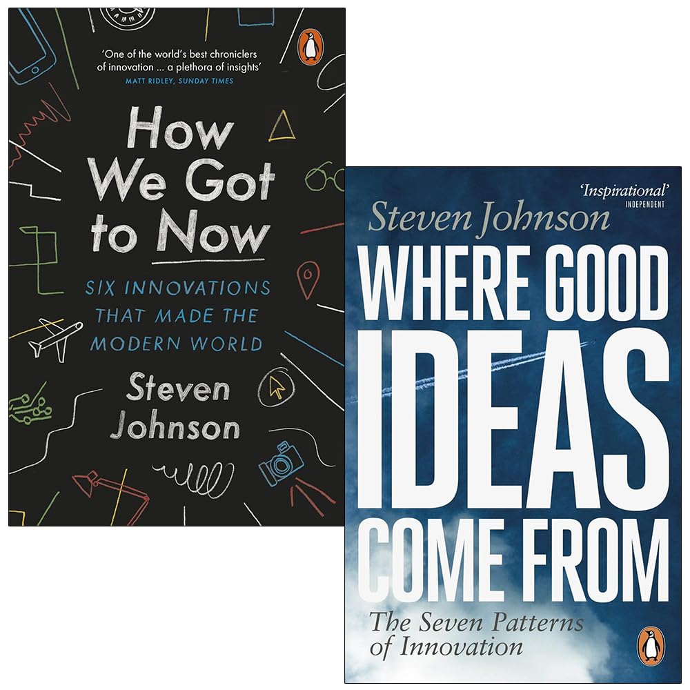 Steven Johnson Collection 2 Books Set (How We Got to Now, Where Good Ideas Come From) Business, Finance & Career