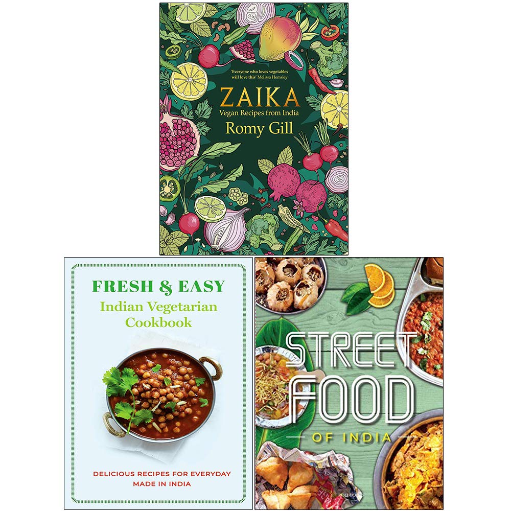 Zaika , Fresh & Easy Indian Vegetarian Cookbook, Fresh & Easy Indian Street Food 3 Books Collection Set Leisure, Home & Garden