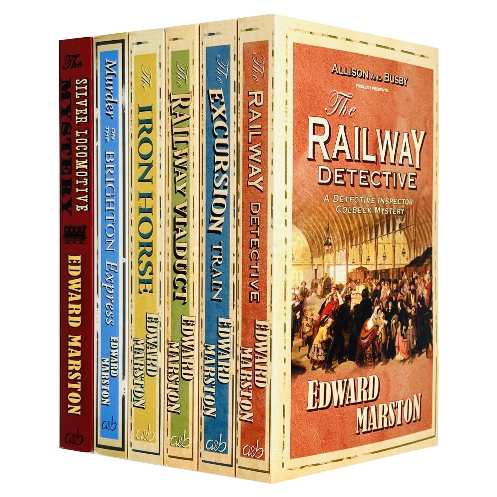 Edward Marston Railway Detective Series 15 Books Collection Set (The Railway Detective, The Railway Viaduct, Murder on the Brighton Express, Signal for Vengeance, Peril on the Royal Train and More) Historical Fiction