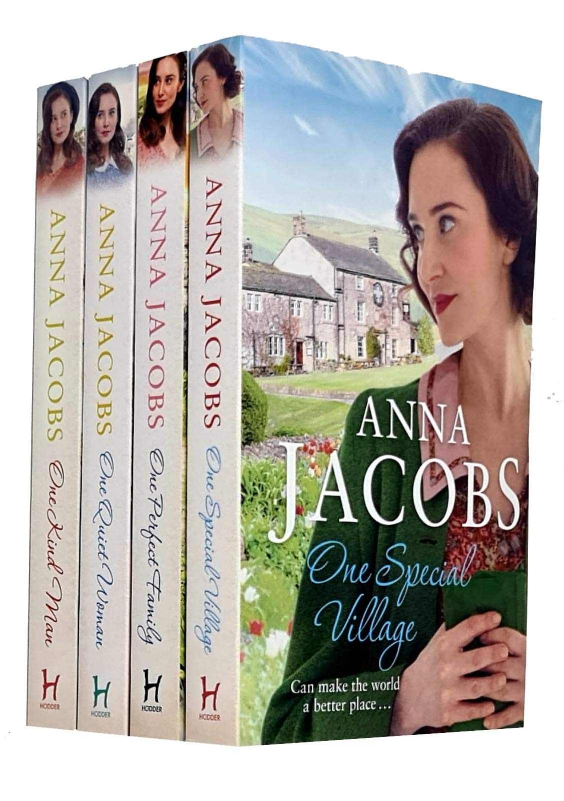 Ellindale Series 4 Books Collection Set By Anna Jacobs (One Quiet Woman, One Kind Man, One Special Village, One Perfect Family) Contemporary literature
