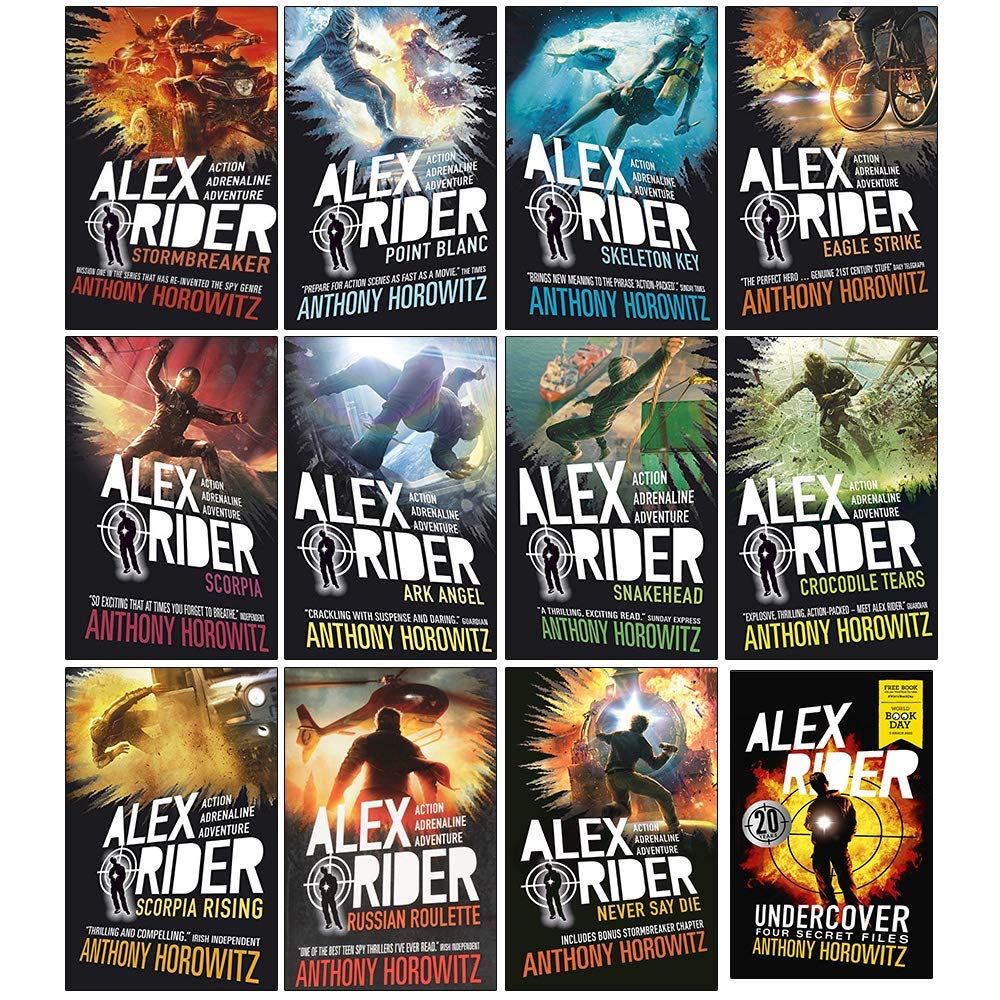 Alex Rider 12 Books Collection Set By Anthony Horowitz (World Book Day Undercover Four Secret Files & More From Alex Rider Series) Fiction