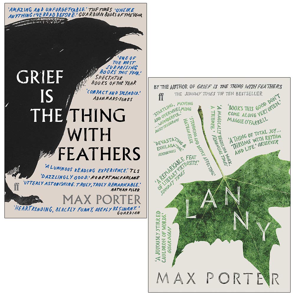 Grief is the Thing with Feathers and Lanny By Max Porter 2 Books Collection Set Contemporary literature
