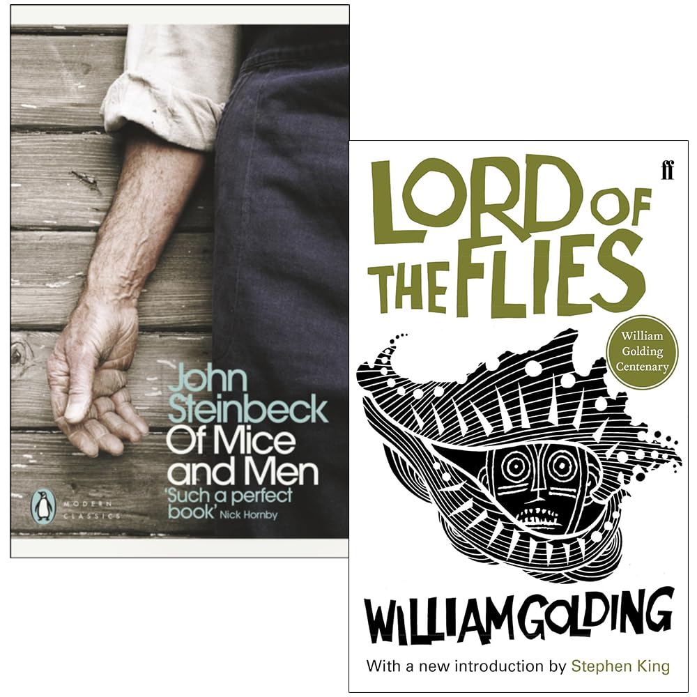 Of Mice and Men By Mr John Steinbeck & Lord of the Flies By William Golding 2 Bo Books