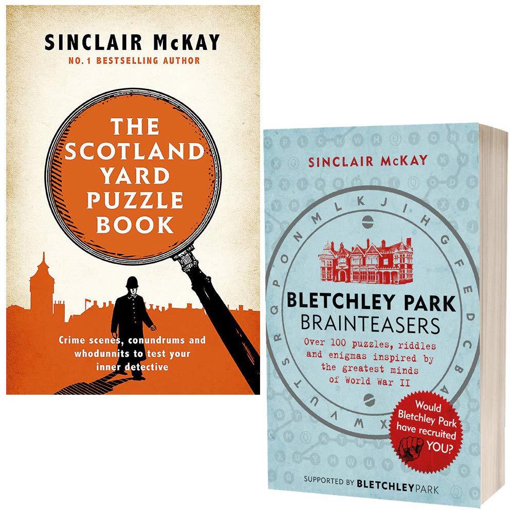 The Scotland Yard Puzzle Book & Bletchley Park Brainteasers By Sinclair McKay 2 Books Collection Set Politics & History