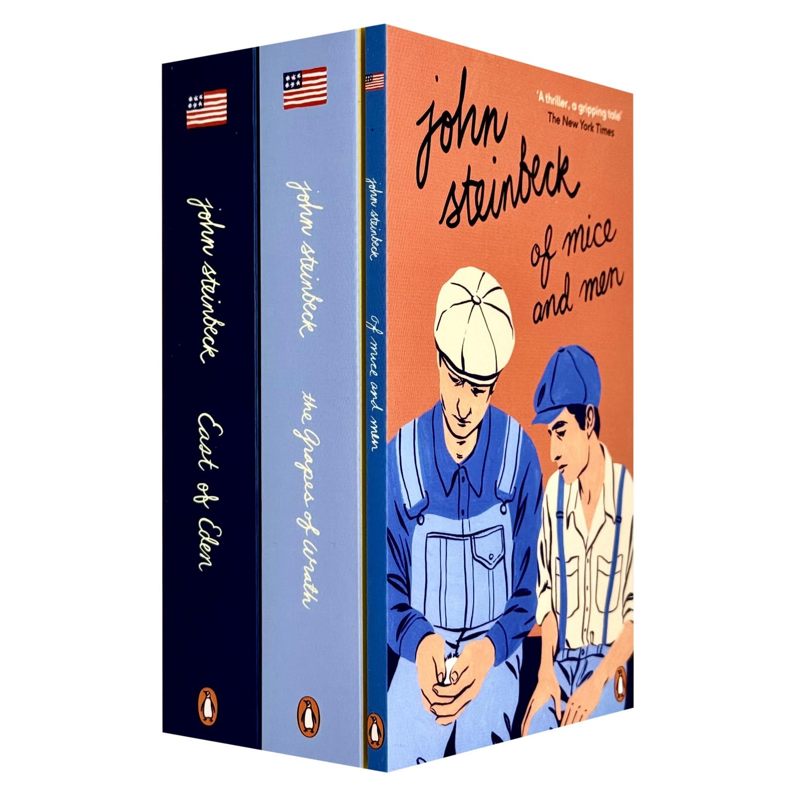 Mr John Steinbeck Collection 3 Books Set (The Grapes of Wrath, East of Eden, Of Mice and Men) Classics