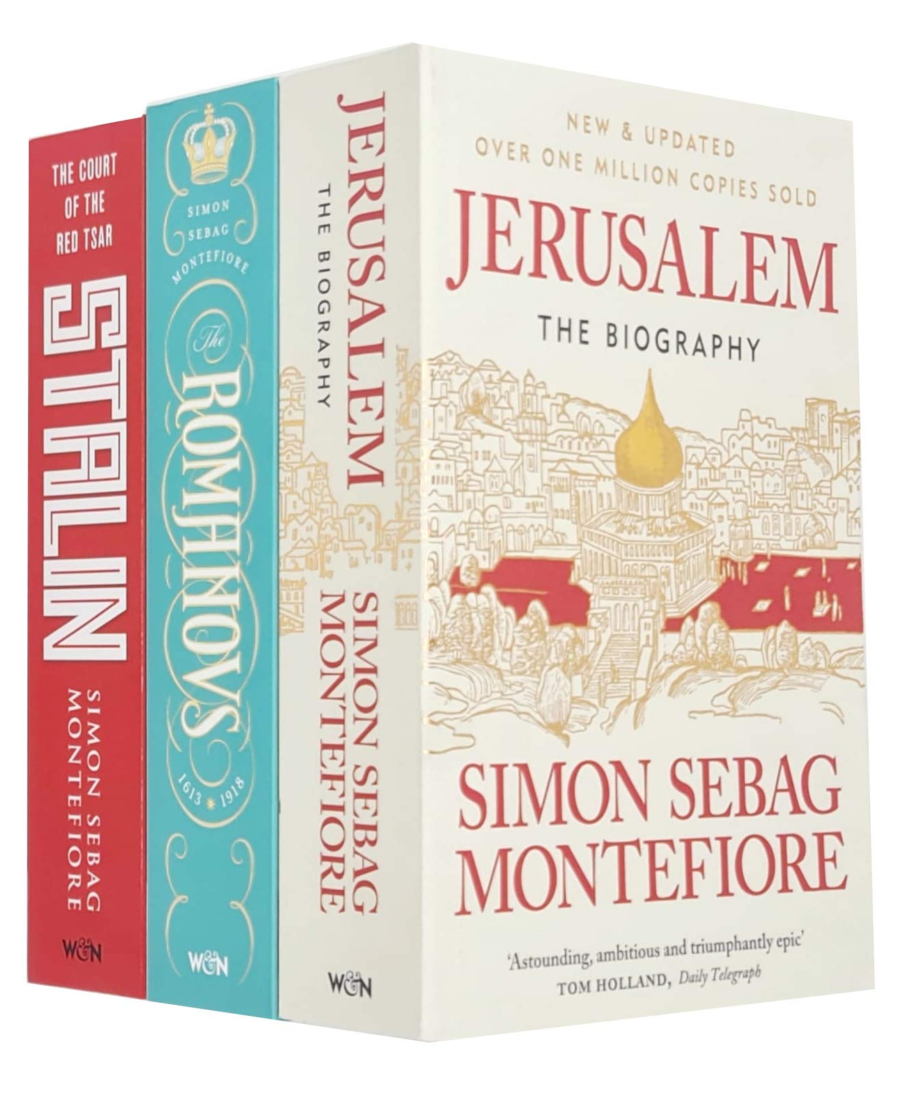Simon Sebag Montefiore Collection 3 Books Set (The Romanovs 1613-1918, Stalin The Court of the Red Tsar, Jerusalem The Biography) Politics & History