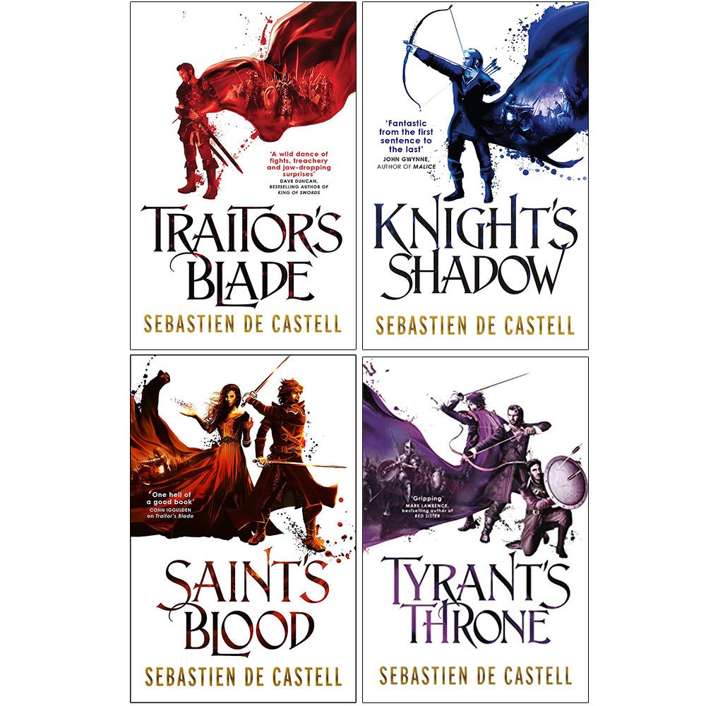 Greatcoats Series 4 Books Collection Set von Sebastien de Castell (Traitor's Blade, Knight's Shadow, Saint's Blood, Tyrant's Throne) Historical Fiction