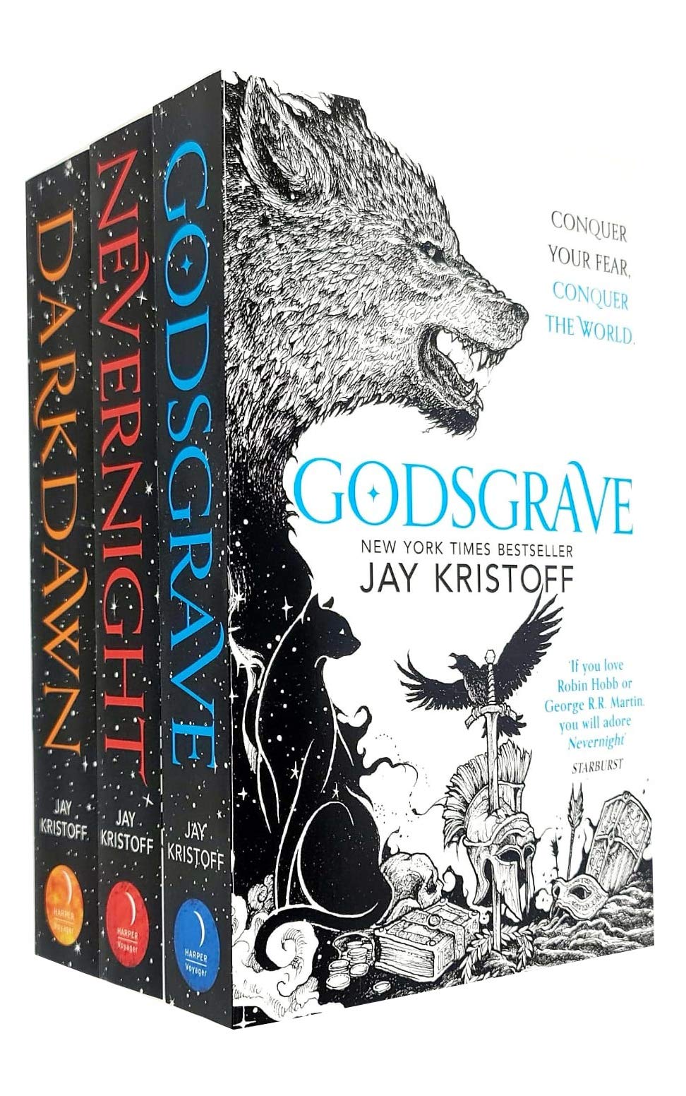 Nevernight Chronicle Series 3 Books Collection Set By Jay Kristoff (Nevernight, Godsgrave, Darkdawn) Fantasy & Sci-Fi