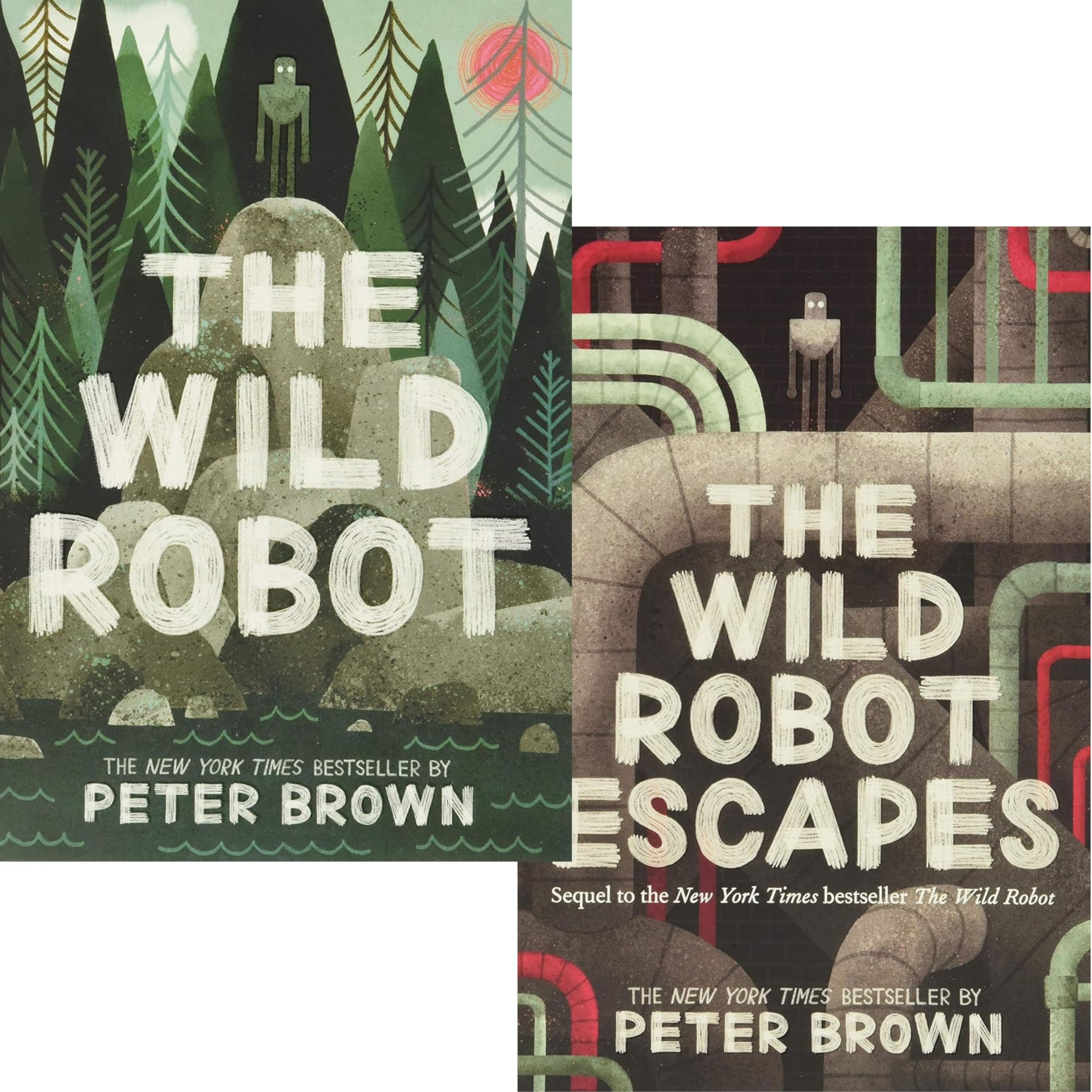 Wild Robot Series 2 Books Collection Set By Peter Brown (The Wild Robot, The Wild Robot Escapes) Fiction