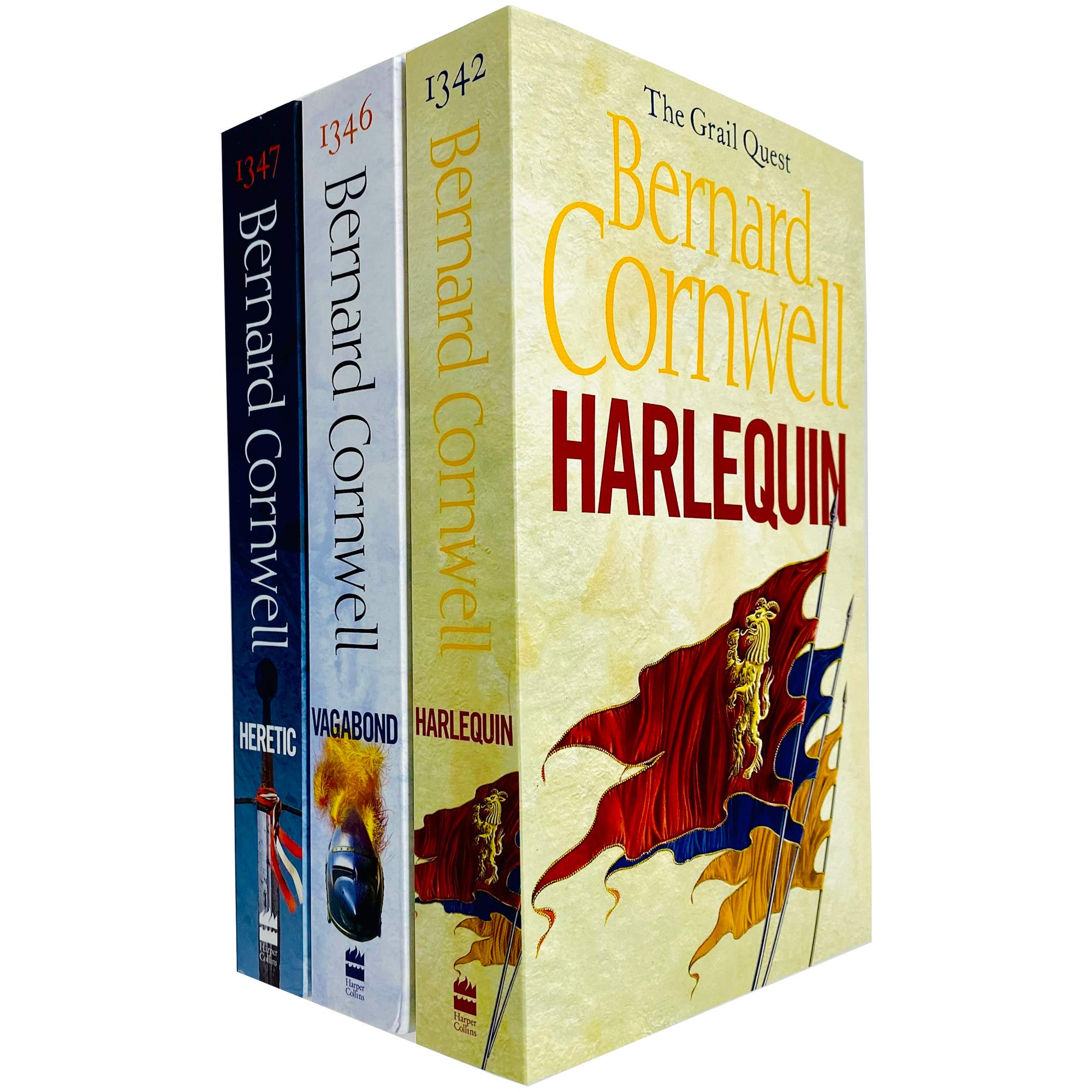 The Grail Quest Complete Trilogy Series 3 Books Set by Bernard Cornwell (Harlequin, Vagabond & Heretic) Historical Fiction
