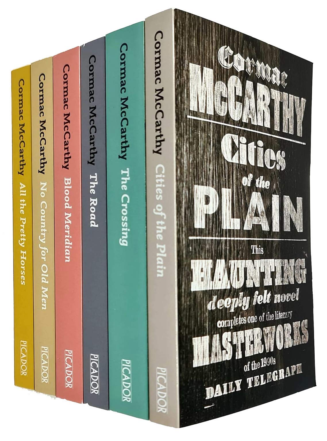 Cormac McCarthy Collection 6 Books Set (Cities of the Plain, The Crossing, The Road, Blood Meridian, No Country for Old Men, All the Pretty Horses) Contemporary literature Books