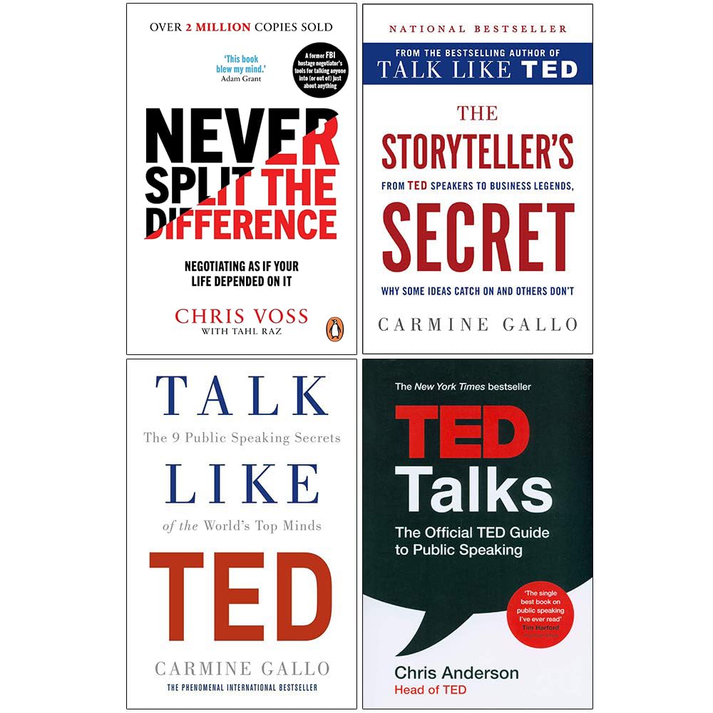Teilen Sie niemals den Unterschied, das Geheimnis des Geschichtenerzählers, Talk Like TED, TED Talks 4-Bücher-Sammlungsset Business, Finance & Career