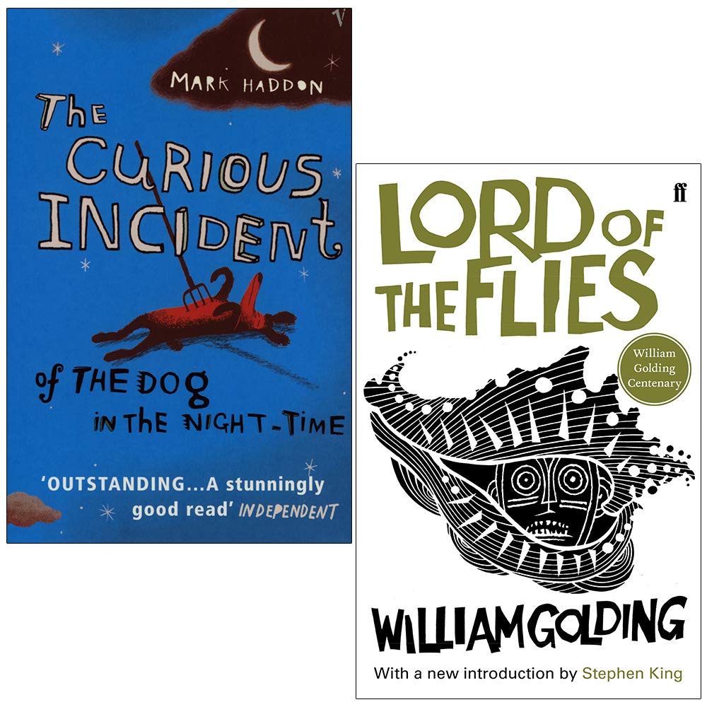 The Curious Incident of the Dog and Lord of the Flies 2 Books Collection Set - Mark Haddon Contemporary literature Books