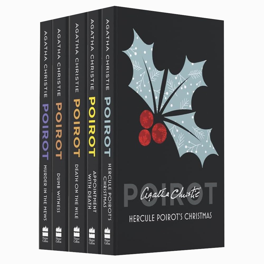 Hercule Poirot Series 5 Books Collection Set By Agatha Christie (Death on the Nile, Murder in the Mews, Appointment with Death, Hercule Poirot's Christmas, Dumb Witness) Fairy Tales & Legends