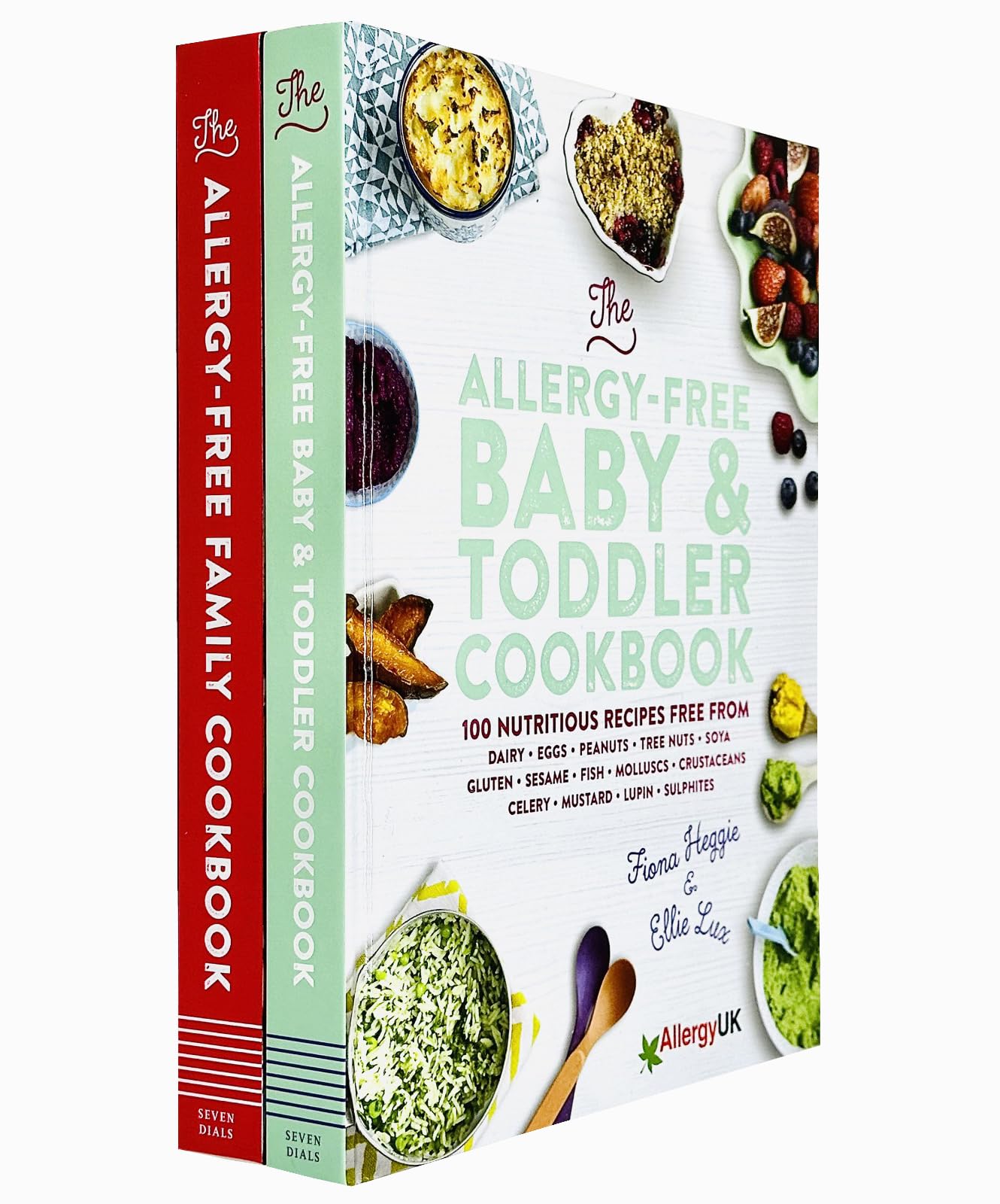 The Allergy-Free Baby & Toddler Cookbook & The Allergy-Free Family Cookbook By Fiona Heggie, Ellie Lux 2 Books Collection Set Health, Nutrition & Fitness