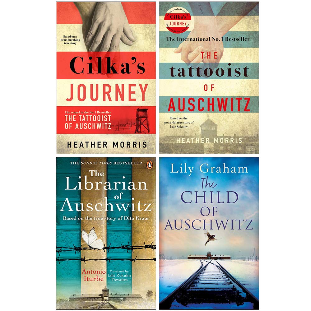 Cilka's Journey, The Tattooist of Auschwitz, The Librarian of Auschwitz, The Child of Auschwitz 4 Books Collection Set International