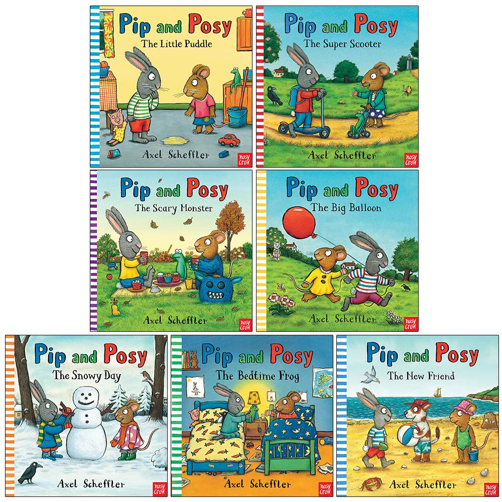 Grehge ries 1-7 Books Collection Set by Axel Scheffler (The Little Puddle, The Super Scooter, The Scary Monster, The Big Balloon, The Snowy Day, The Bedtime Frog, The New Friend) Fiction