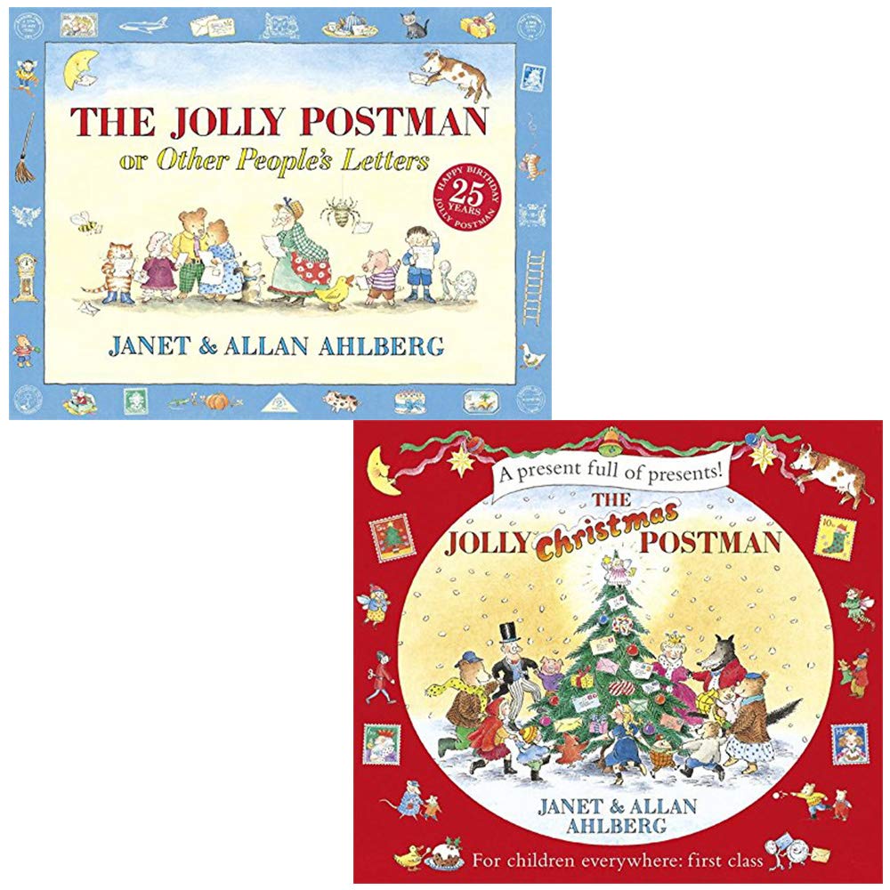 The Jolly Postman & The Jolly Christmas Postman By Allan Ahlberg and Janet Ahlberg 2 Books Collection Set Young adult books