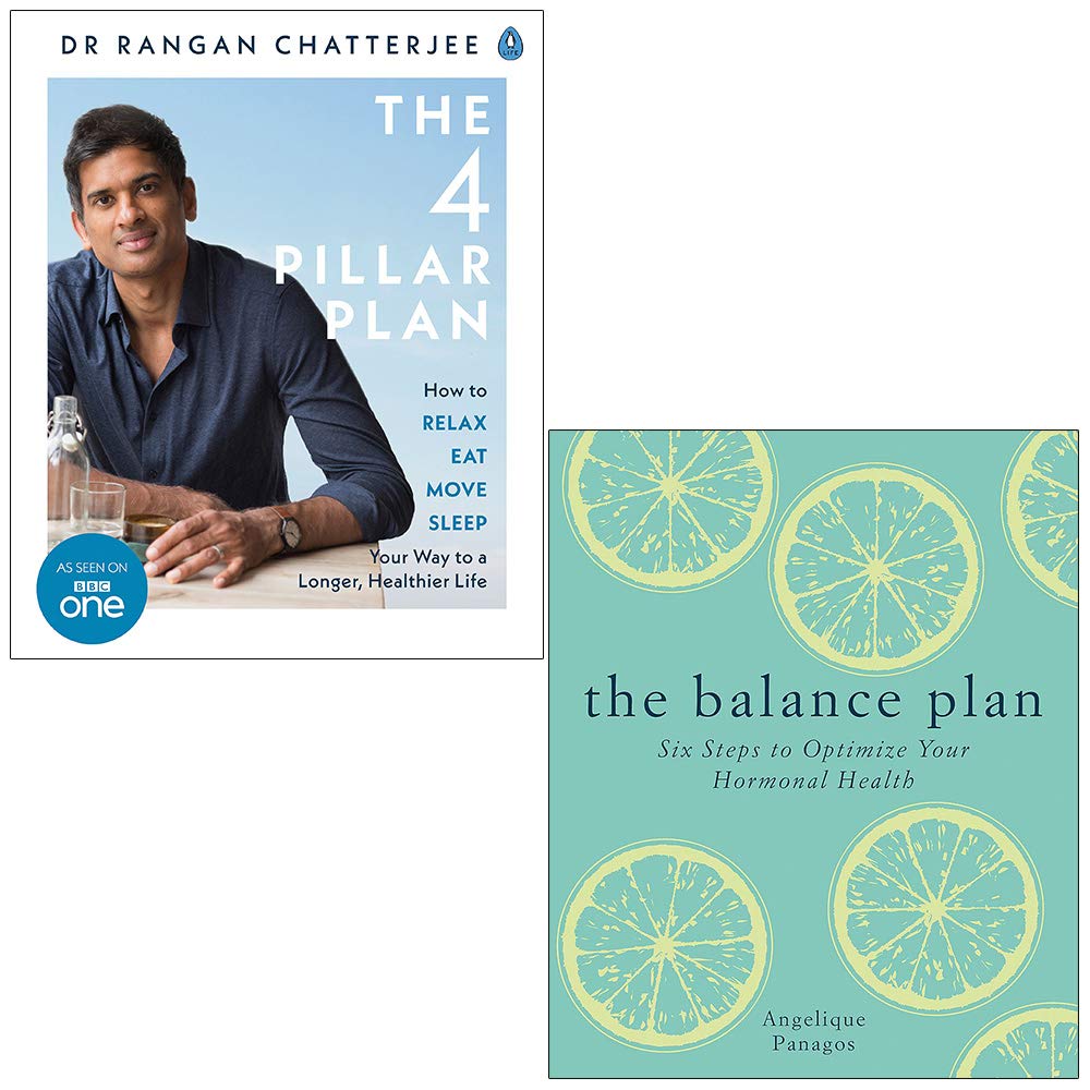 The 4 Pillar Plan By Dr Rangan Chatterjee & The Balance Plan By Angelique Panagos 2 Books Collection Set Leisure, Home & Garden