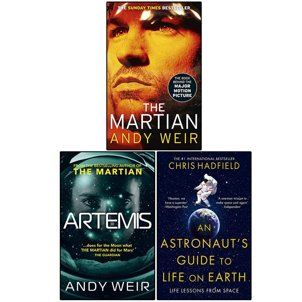 The Martian, Artemis, An Astronaut's Guide to Life on Earth 3 Books Collection Set Fantasy & Sci-Fi