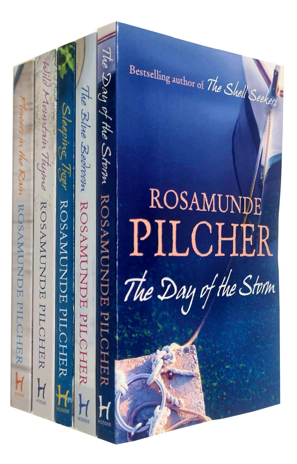 Rosamunde Pilcher Collection 5 Books Set (The Day of the Storm, The Blue Bedroom, Sleeping Tiger, Wild Mountain Thyme, Flowers in the Rain) Contemporary literature Books
