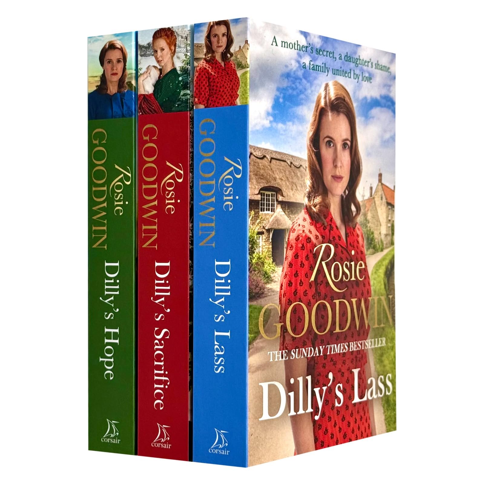 Rosie Goodwin Dilly's Story Series 3 Books Collection Set (Dilly's Sacrifice, Dilly's Lass, Dilly's Hope) Historical Fiction