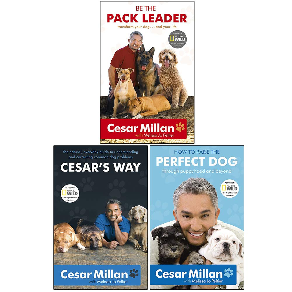 Cesar Milan 3 Books Collection Set (How to Raise the Perfect Dog, Cesar's Way: Everyday Guide to Understanding & Correcting Common Dog Problems & Be the Pack Leader) Pets