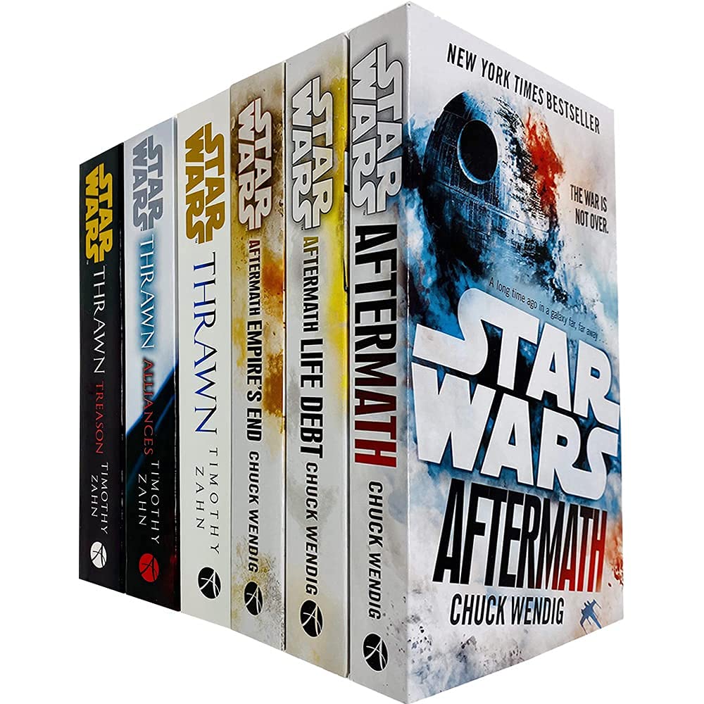 Star Wars Thrawn Series & Aftermath Trilogy 6 Books Collection Set by Timothy Zahn, Chuck Wendig (Thrawn, Alliances, Treason, Aftermath, Life Debt, Empires End) Action & Adventure