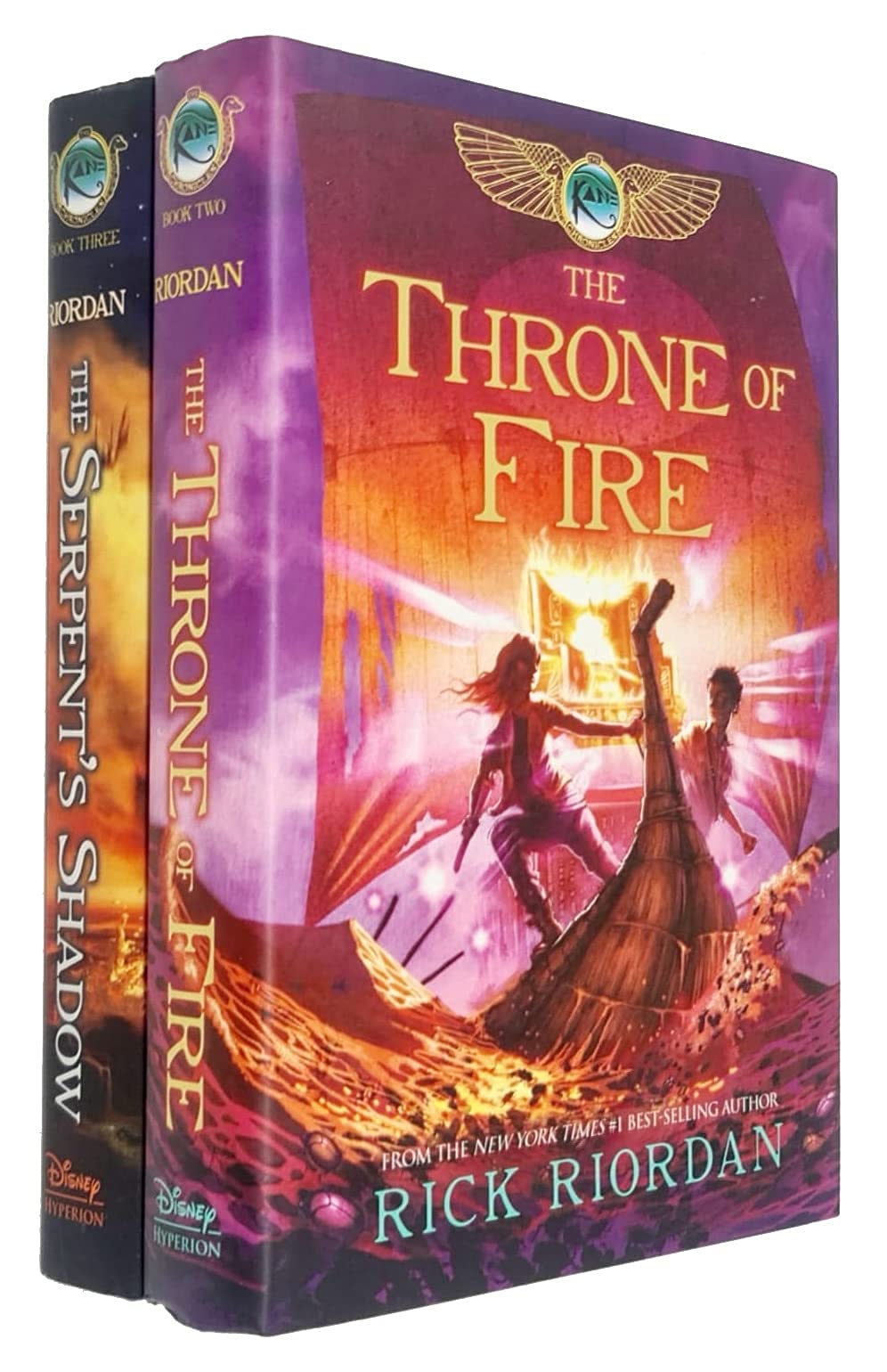 Kane Chronicles Series 2 Books Collection Set By Rick Riordan (Throne of Fire, The Serpent's Shadow) Fiction