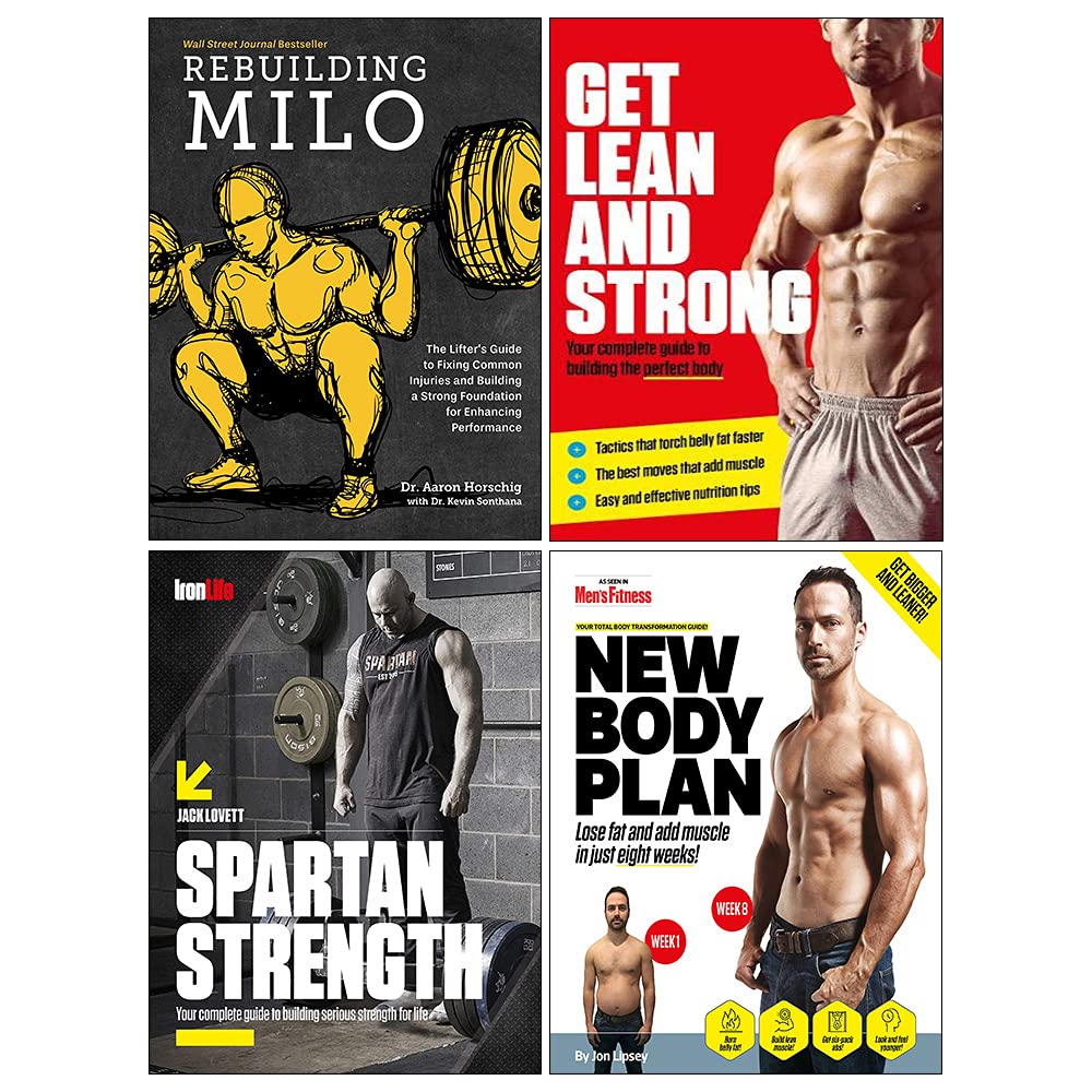 Rebuilding Milo , New Body Plan, Spartan Strength, Get Lean And Strong 4 Books Collection Set Health, Nutrition & Fitness