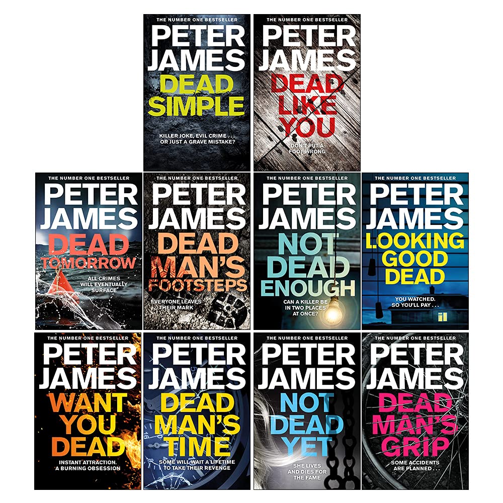 Roy Grace Series Books 1 - 10 Collection Set by Peter James (Dead Simple, Looking Good Dead, Not Dead Enough, Dead Man's Footsteps, Dead Tomorrow, Dead Like You & MORE!) Contemporary literature