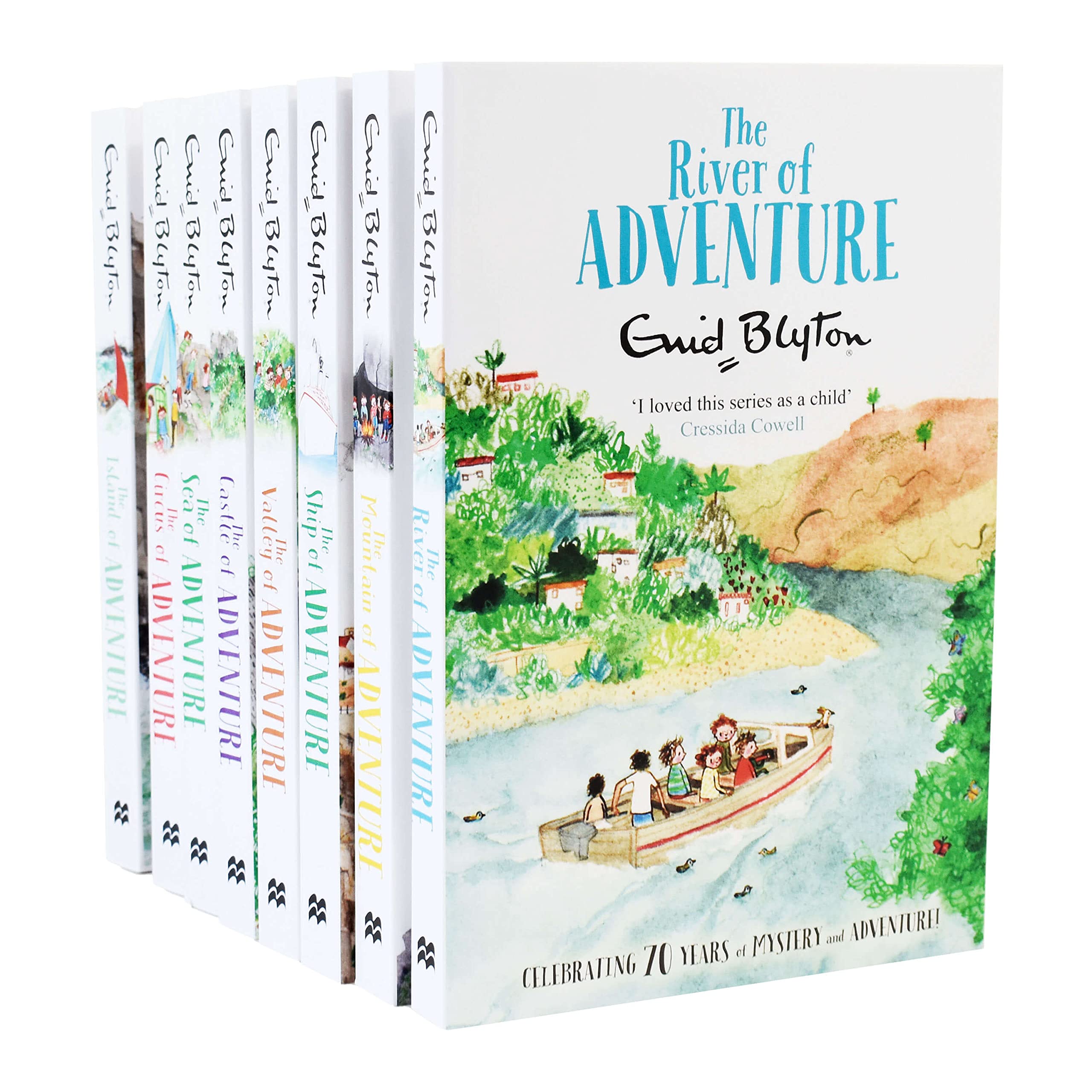 Enid Blyton Adventure Series Books 1 - 8 Collection Set (River, Circus, Ship, Mountain, Sea, Valley, Castle & Island) Books