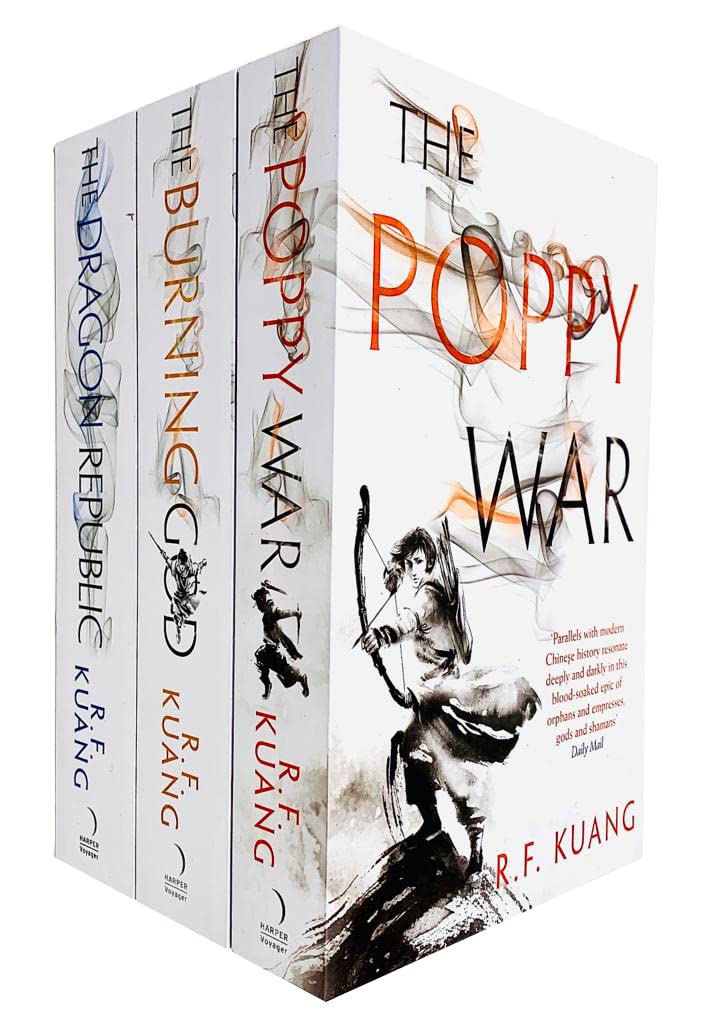 Poppy War Series 3 Books Collection Set By R.F. Kuang (The Poppy War, The Dragon Republic, The Burning God) Contemporary literature Books