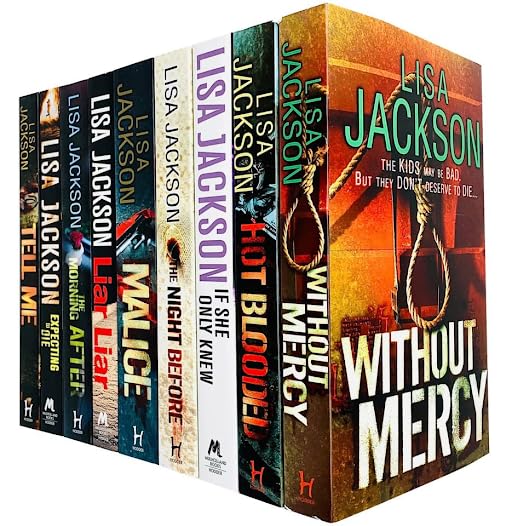 Lisa Jackson 9 Books Collection Set (Expecting to Die, Liar Liar, If She Only Knew, The Morning After, Without Mercy, Tell Me, Hot Blooded, The Night Before, Malice) Contemporary literature