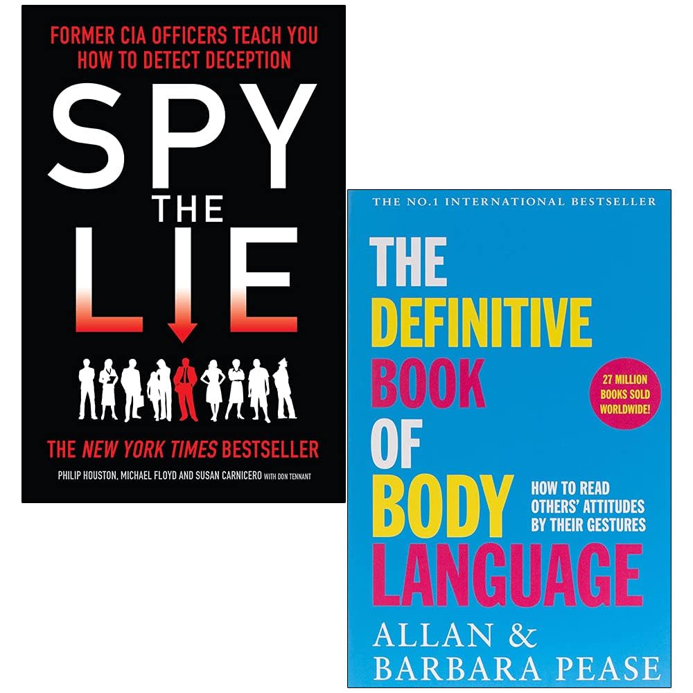 Spy the Lie & Definitive Book Of Body Language 2 Books Collection Set Psychology