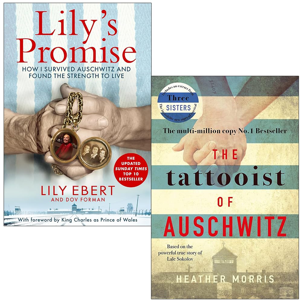 Lily's Promise By Lily Ebert & The Tattooist of Auschwitz By Heather Morris 2 Books Collection Set Action & Adventure