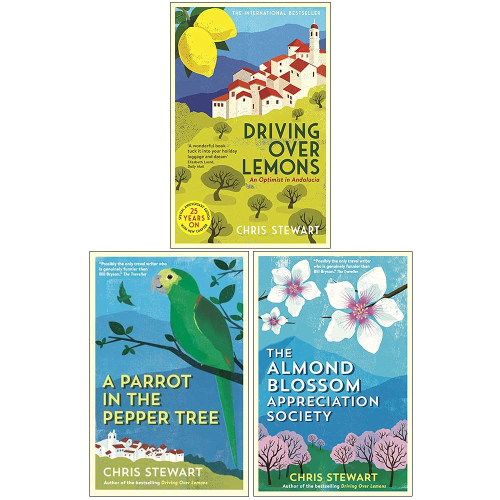 Lemons Trilogy 3 Books Collection Set By Chris Stewart (Driving Over Lemons, A Parrot in the Pepper Tree, The Almond Blossom Appreciation Society) Leisure, Home & Garden