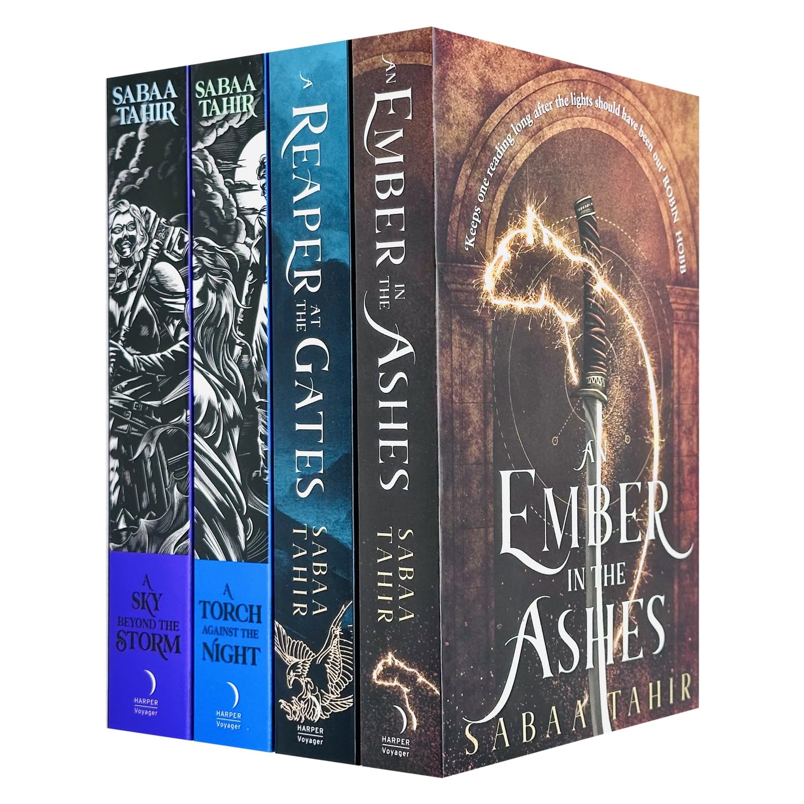 Sabaa Tahir Ember Quartet Series 4 Books Collection Set (An Ember in the Ashes, A Torch Against the Night, A Reaper at the Gates, A Sky Beyond the Storm) Novels & Short Stories