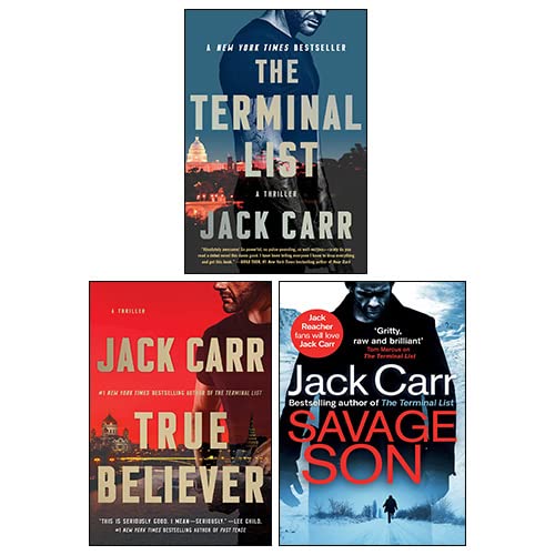 James Reece Series 3 Books Collection Set By Jack Carr (The Terminal List, True Believer, Savage Son) Books